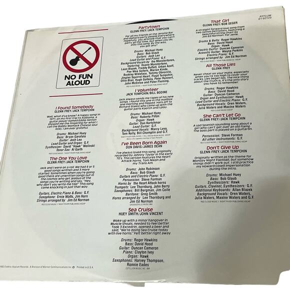Glenn Frey No Fun Aloud Vinyl Album - Picture 4 of 9